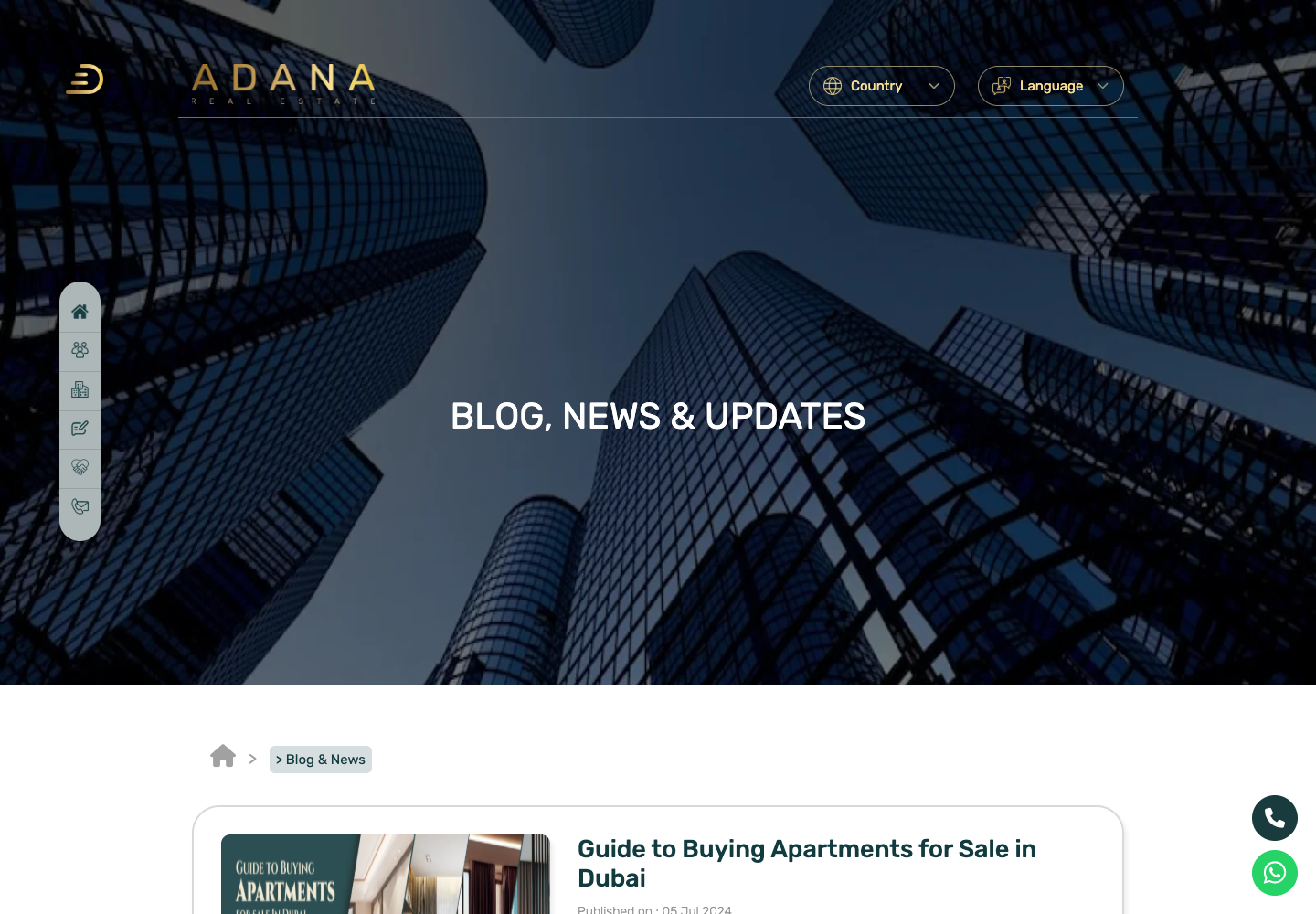 Adana Real Estate website screen 3