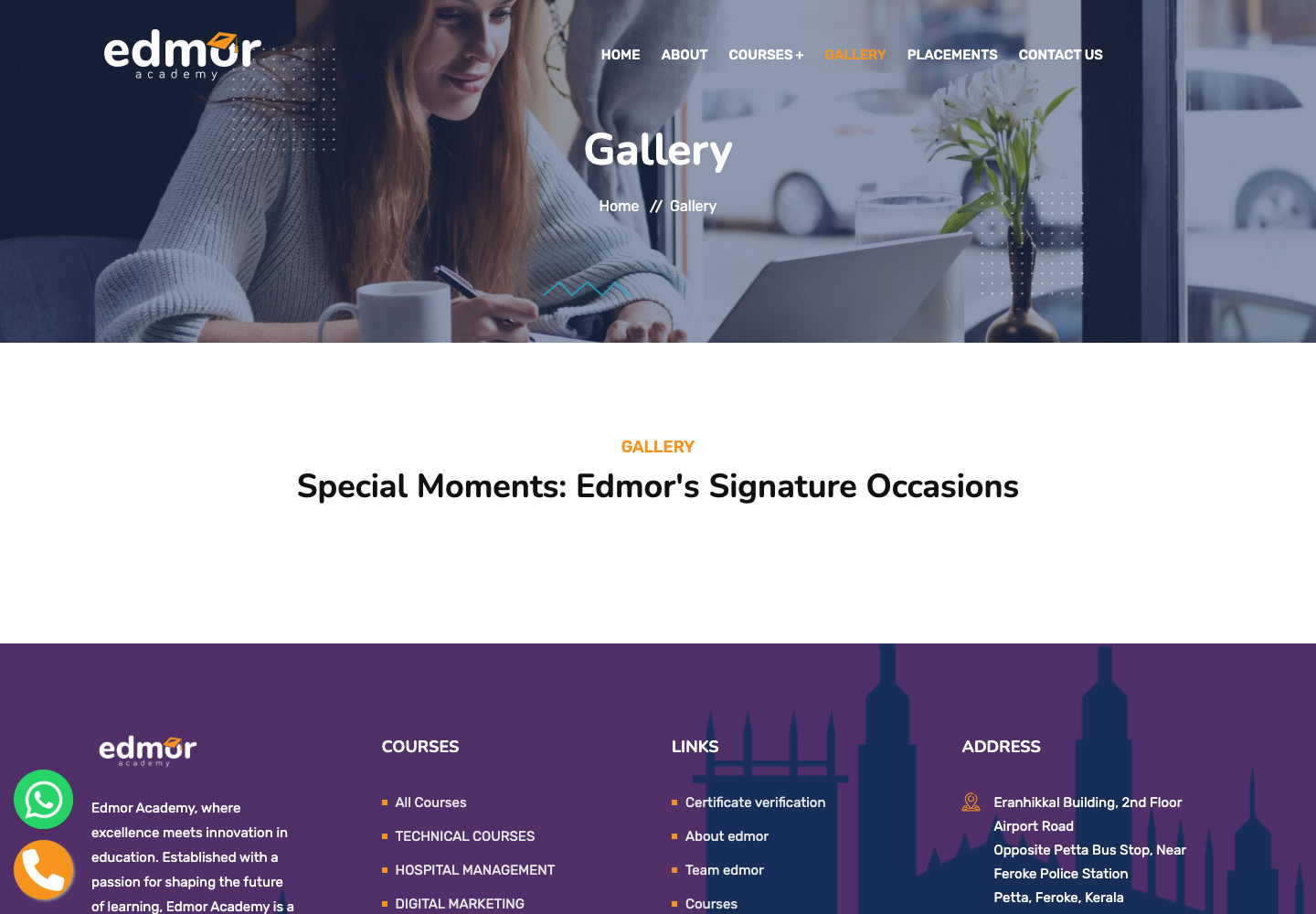 Edmor Academy website screen 3