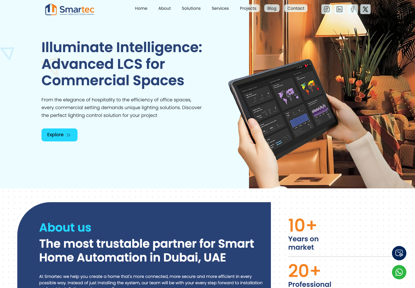 Smartec Innovations website screen 1