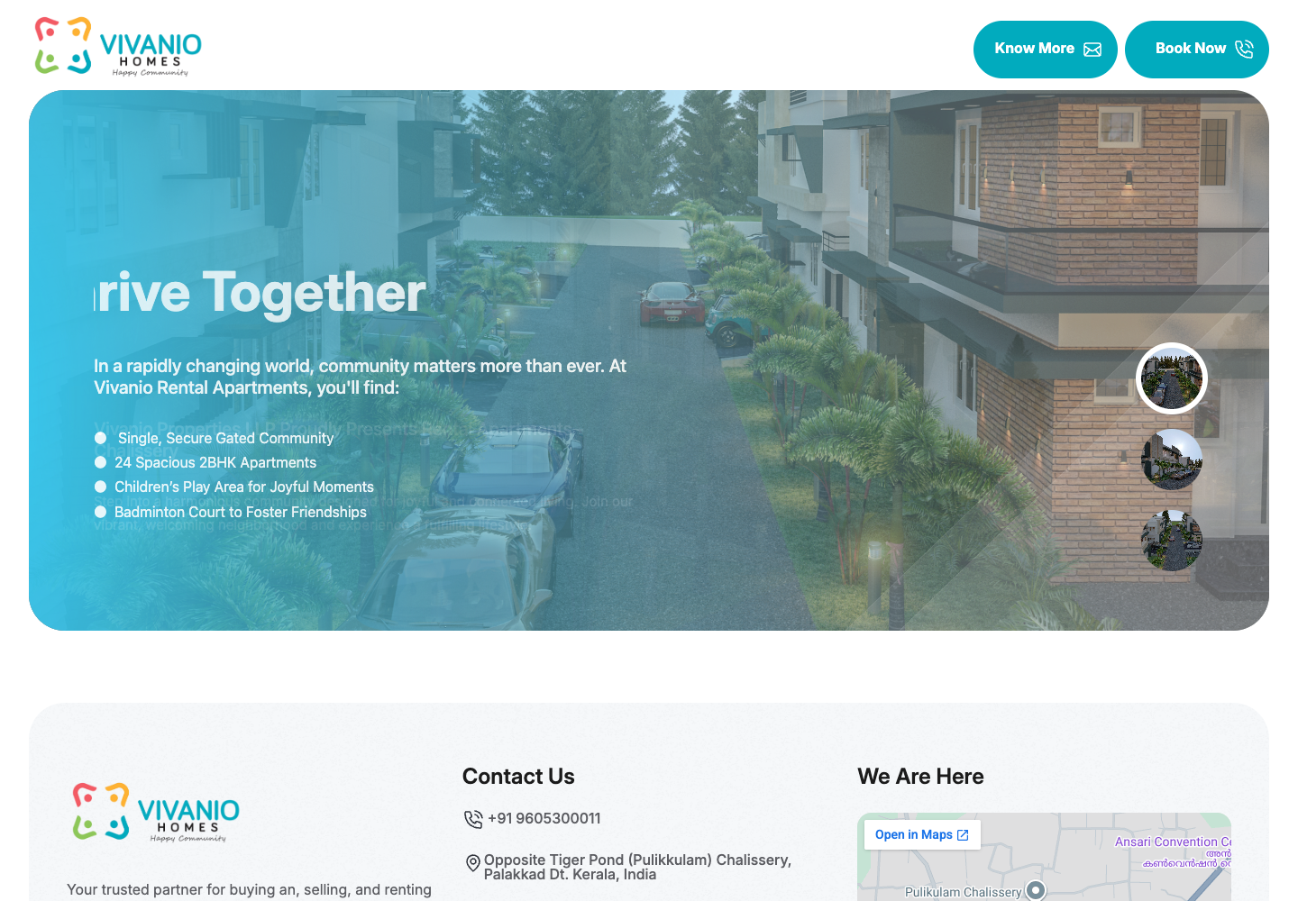 Vivanio Homes community living homepage